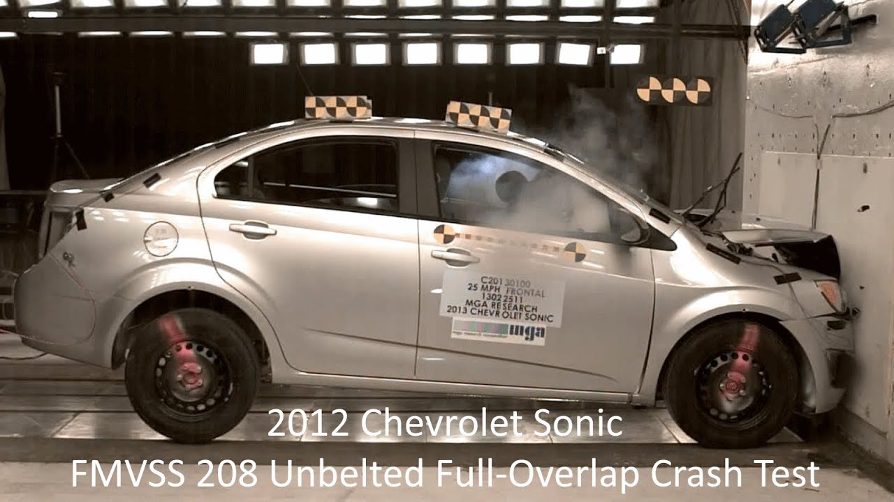 2012-2020 Chevrolet Sonic FMVSS 208 Unbelted Full-Overlap Crash Test