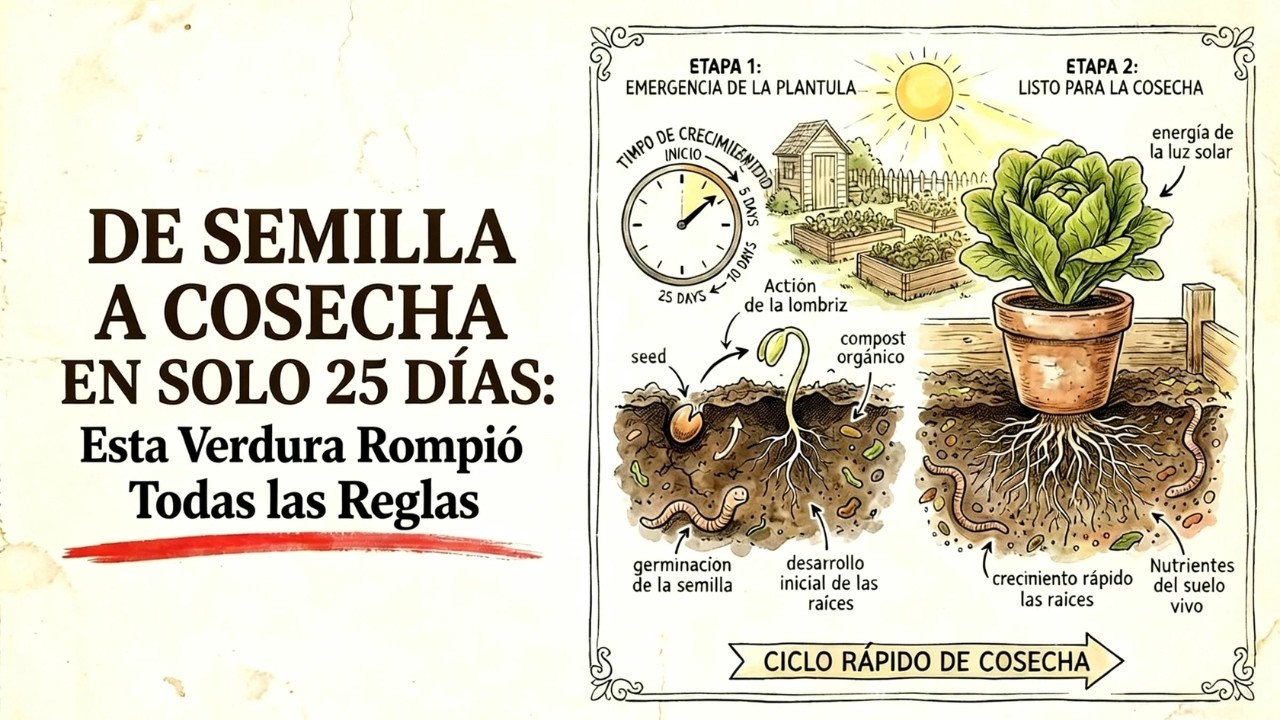 De la semilla a la cosecha en 25 días: Esta verdura rompe todas las reglas