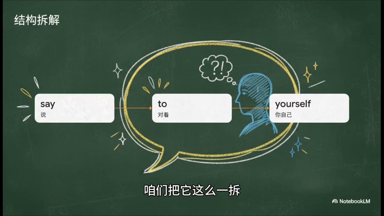 say to yourself 你有什么想对自己说的？