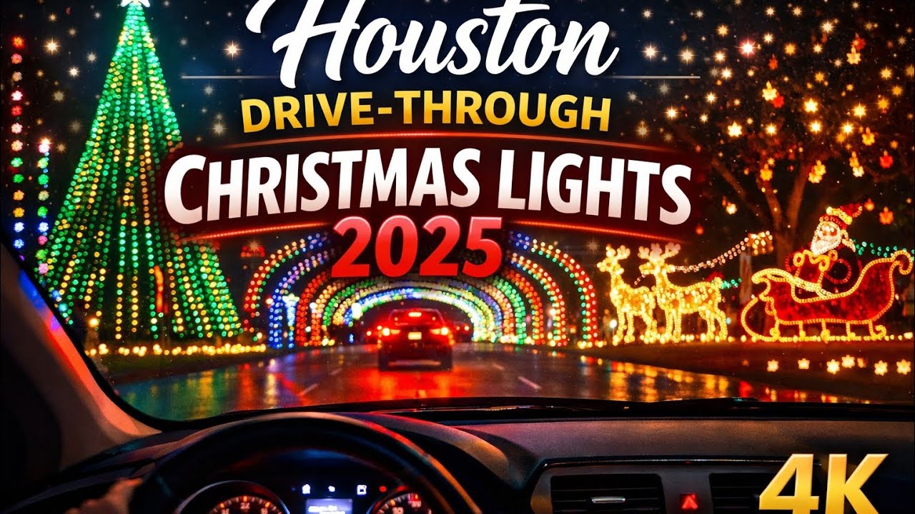 Relaxing Drive-Through Christmas Lights in Houston 🎄 | The Light Park 2025 (4K)