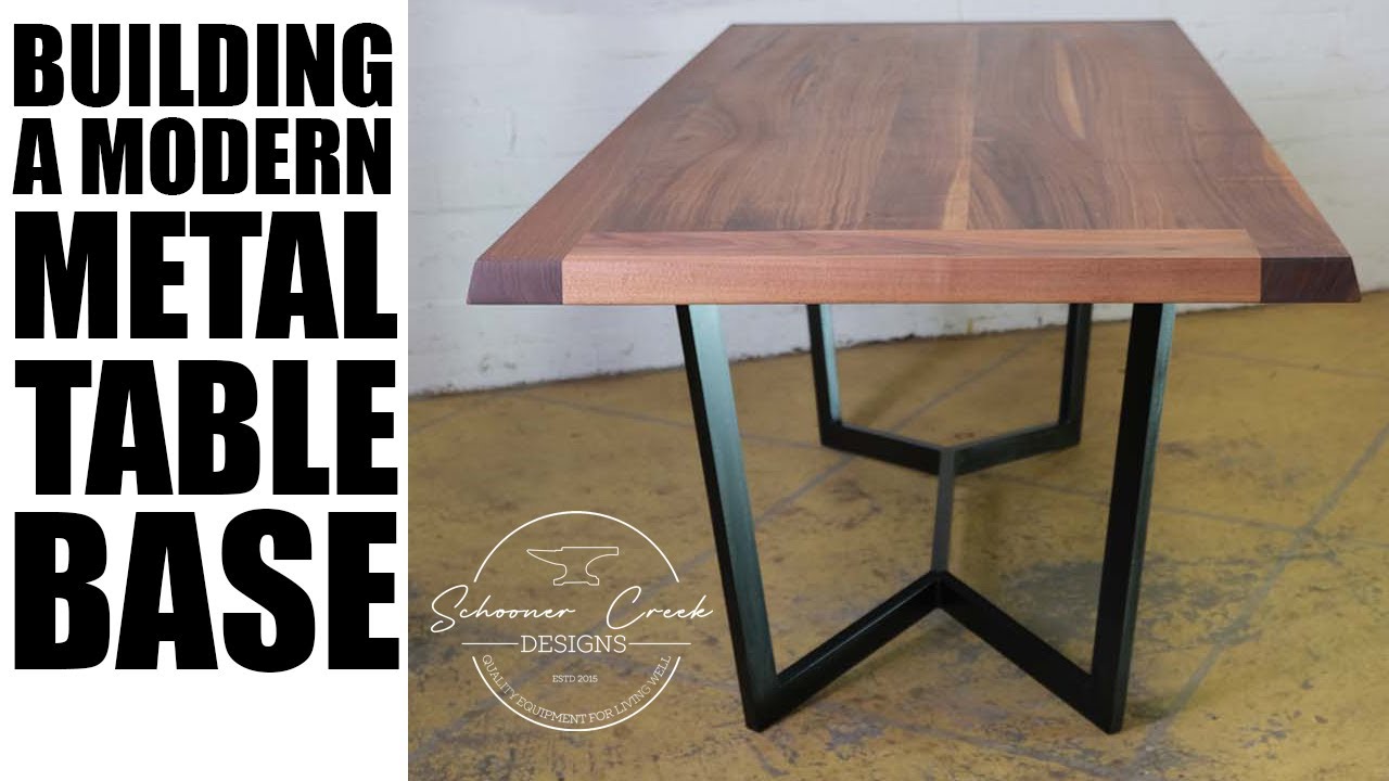 Building a modern metal table base | Custom Dining Table