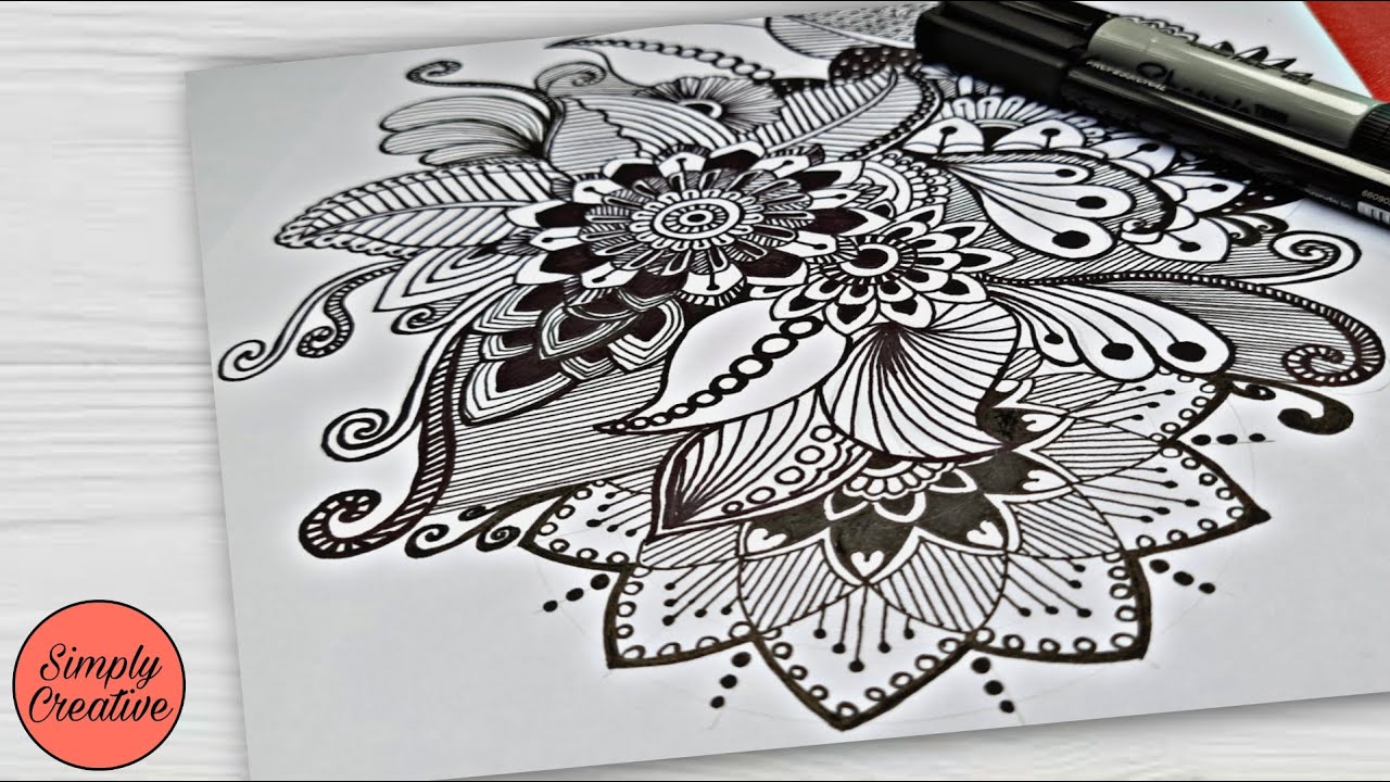 Relaxing Mandala Design | Flower Doodle | Mandala for Beginner Step by Step | Mandala Art | Doodle