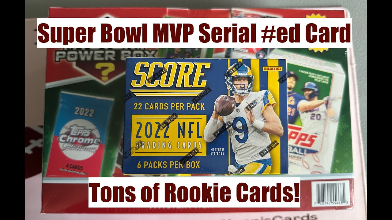 Super Bowl Sunday Rip Mega Mystery Power Box & 2022 Score Football Blaster Super Bowl MVP Serial #
