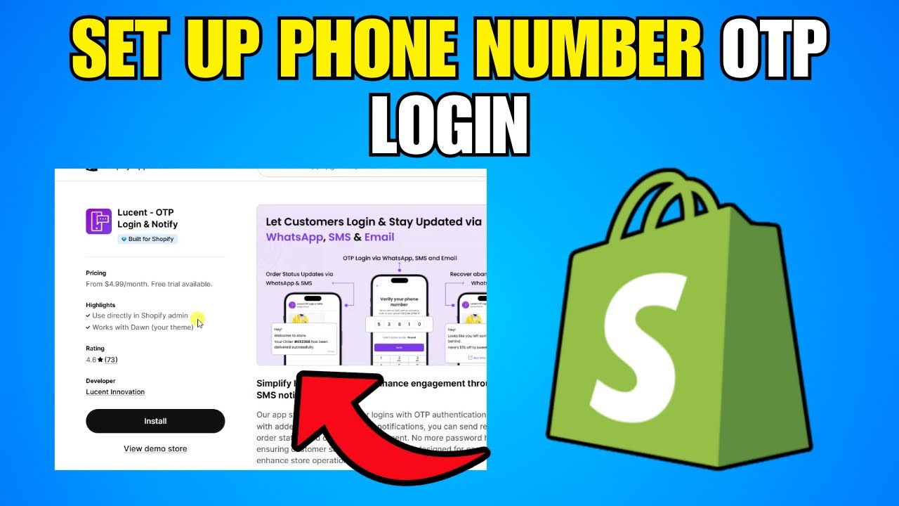How To Set Up Phone Number OTP Login For Shopify Store (Step By Step Guide)