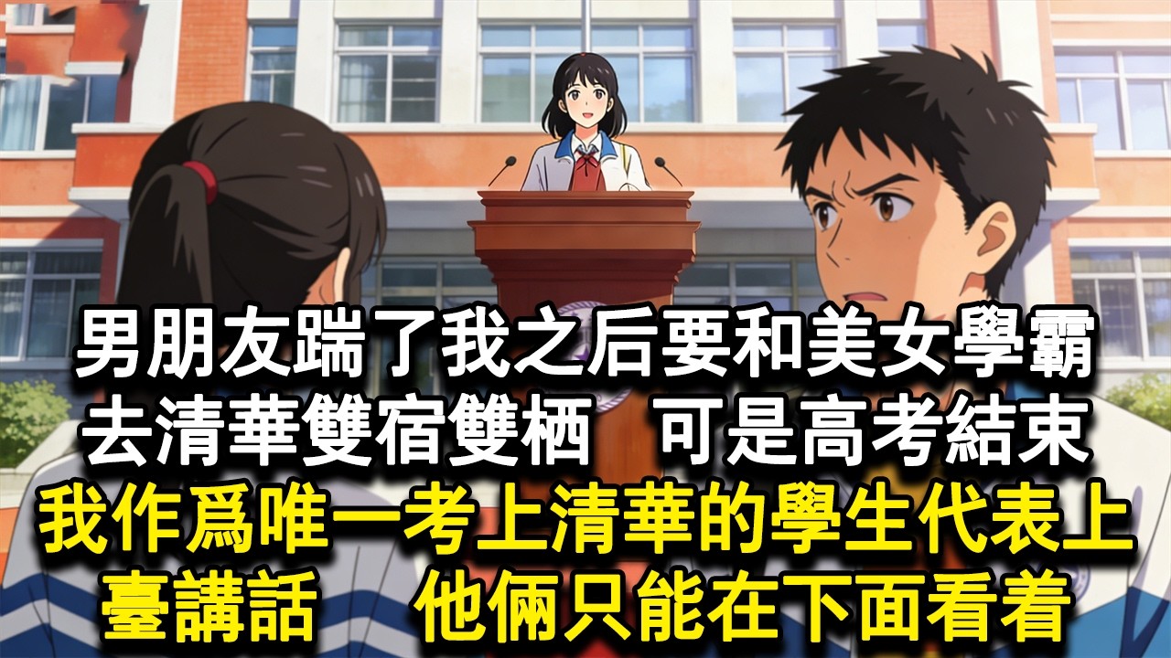 【獨家心動】男朋友踹了我之後要和美女學霸去清華雙宿雙棲。可是高考結束，我作為唯一考上清華的學生代表上臺講話。他倆只能在下面看著#小說 #言情 #戀愛