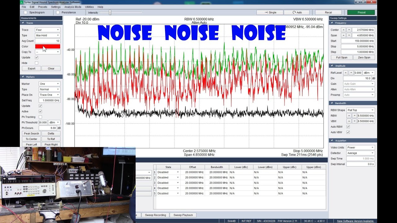 Looking at battery charger  noise with a LISN Line Impedance Stabilization Network