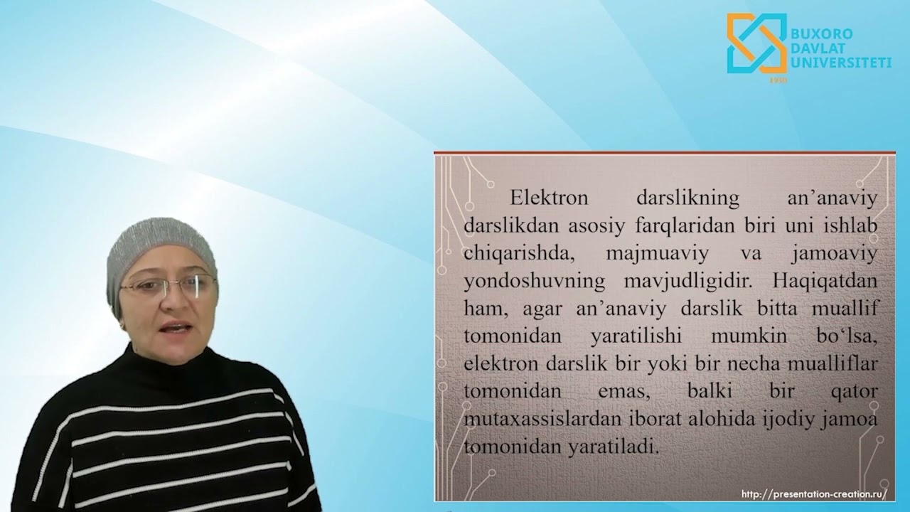 Sayidova Nazokat Sayfullayevna. Elektron darslik