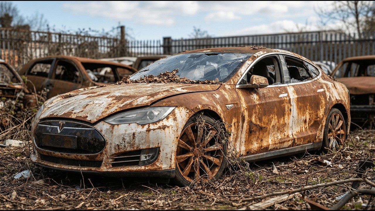 Asmr Car Restoration! Full Restoration of a Tesla Model S 2017 from Total Disrepair to Looking New
