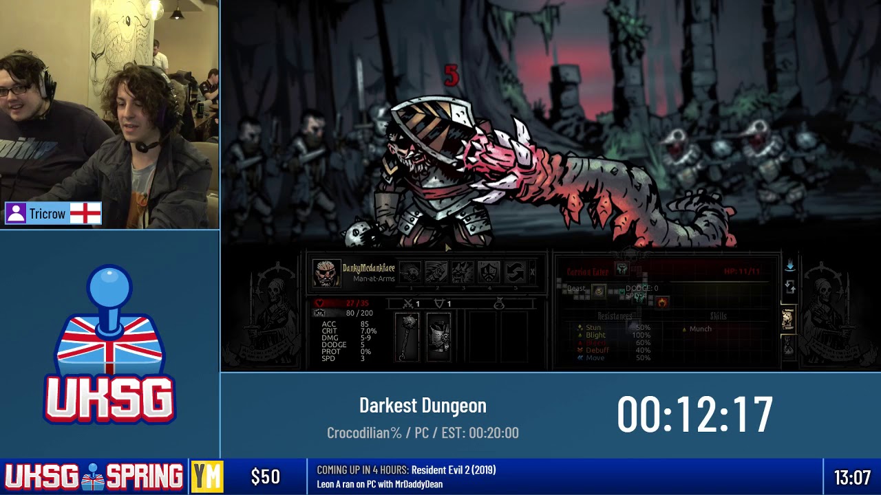 #UKSGSpring19 - Darkest Dungeon (Crocodilian%)
