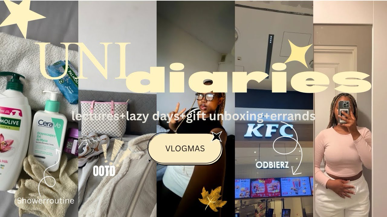 UNI DIARIES 💌☁️✨: Room reset🫧,lectures,mall,gift unboxing,shower routine🛁 & LAZY Days!
