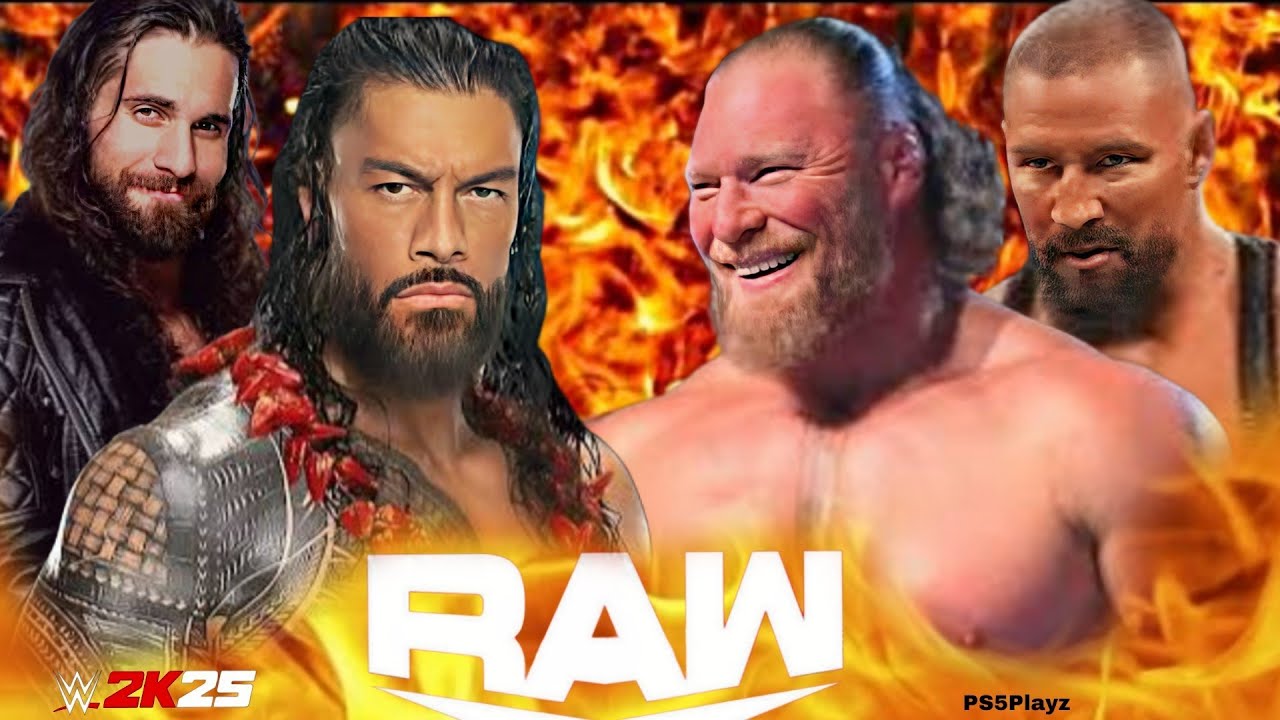 Roman Reigns & Seth Rollins vs Vision Wwe Raw 04 Feb 2026 Tag Team WWE2k25 - PS5 4K Game Play