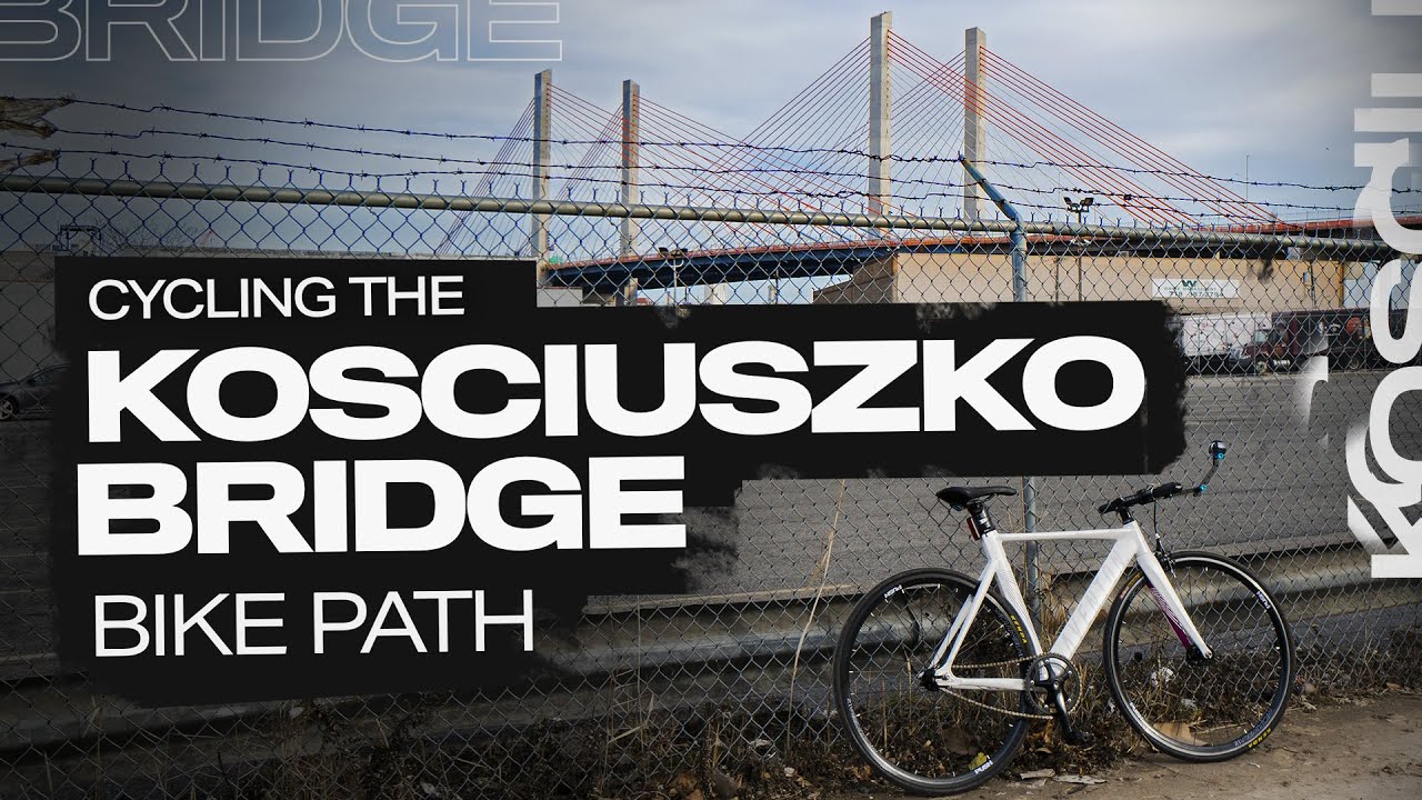 cycling across kosciuszko bridge (full ride pov)