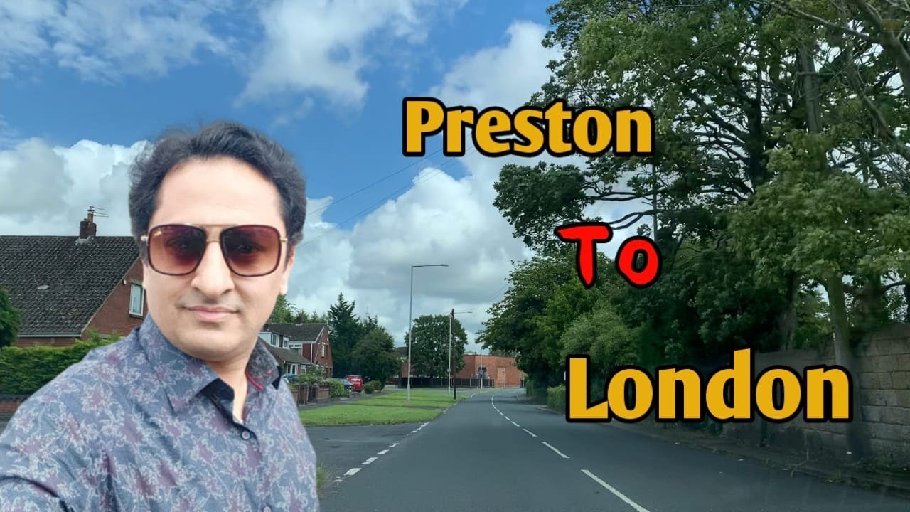 Beautiful town of UK Leyland // Preston  to London