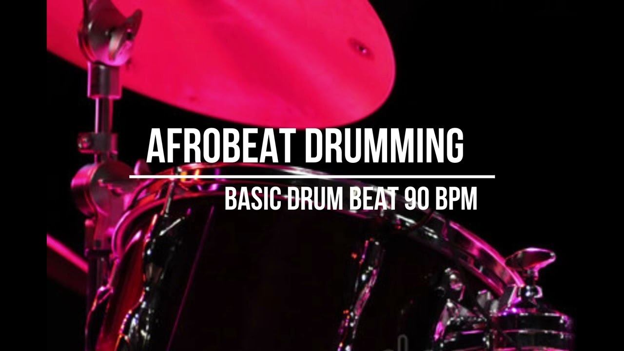 Afrobeat Simple Basic Drum Groove  - HiHat Open Variations - 90 BPM