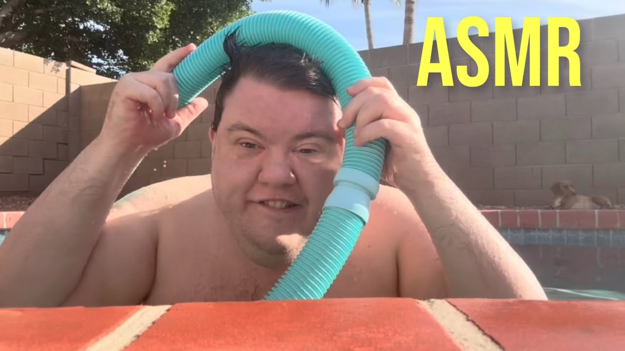 ASMR IN MY POOL SWIM & RELAX WITH ME 
