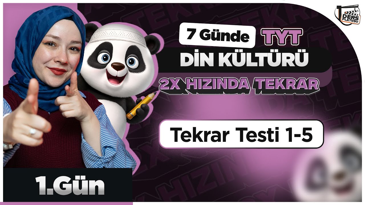 2x Hızında kamp I İlk 5 Test I Din Kültürü ve Ahlak Bilgisi