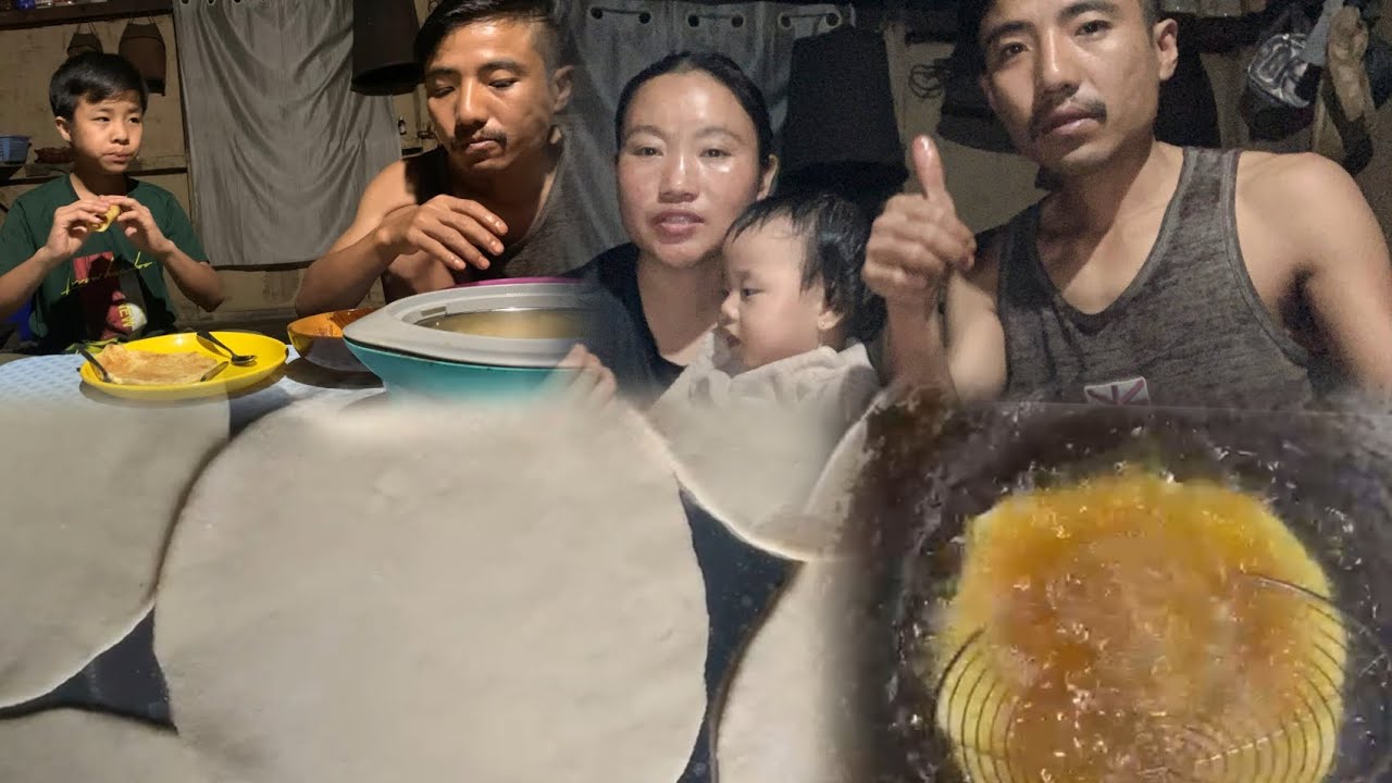 Simple Homemade Roti with delicious curry 🤤#naga style# enjoying with my family members@atsok.6190 