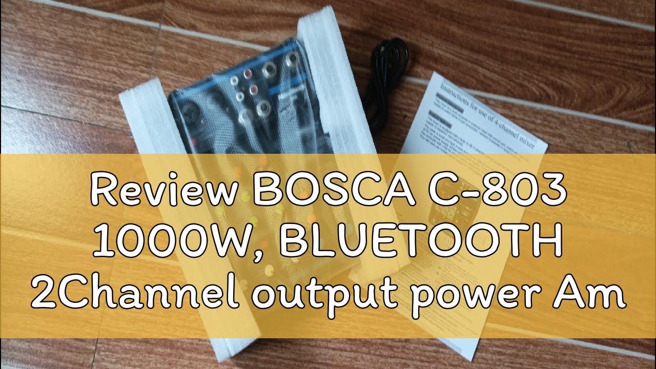 Review BOSCA C-803 1000W, BLUETOOTH 2Channel output power Amplifier