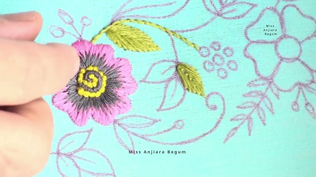 Beautiful Borderline Design Embroidery by Anjiara