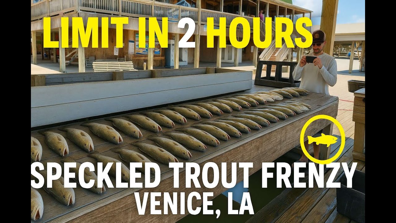 LIMIT in 2 HOURS! Epic Speckled Trout Action in Venice, LA with Mexican Gulf Fishing Co.