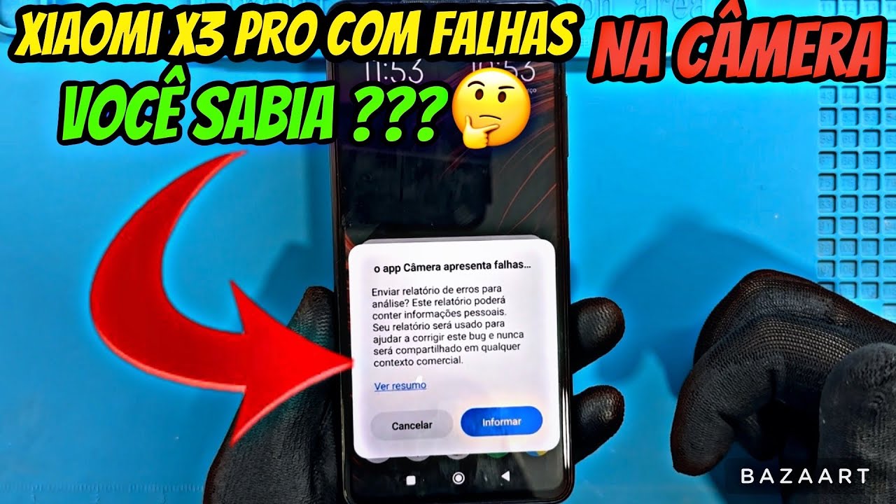 Xiaomi Poco X3 Pro com Mensagem ‘’O App Câmera Apresenta Falhas” Após fazer CPU | Como Resolver