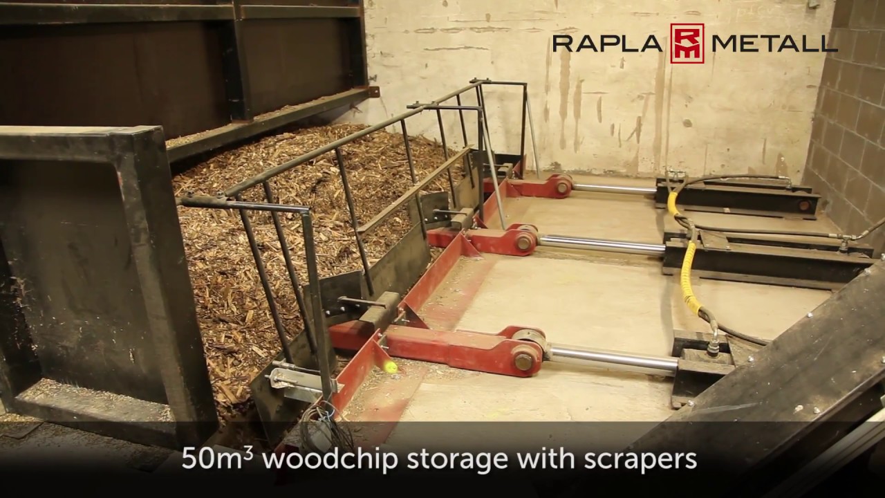 Woodchip storage with scrapers - Rapla Metall