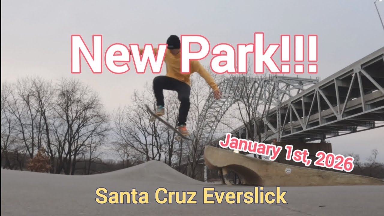 Новый скейтпарк! Santa Cruz Everslick! Прыжки, лип-слайд, гринды, перила и многое другое! Нью-Олб...