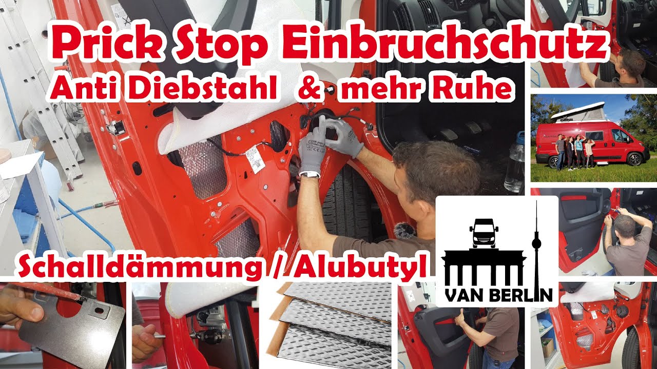 Prick Stop + Anti Dröhn Dämmmatten Alubutyl Einbau | Ducato Jumper Boxer Schallschutz | Clever Vans