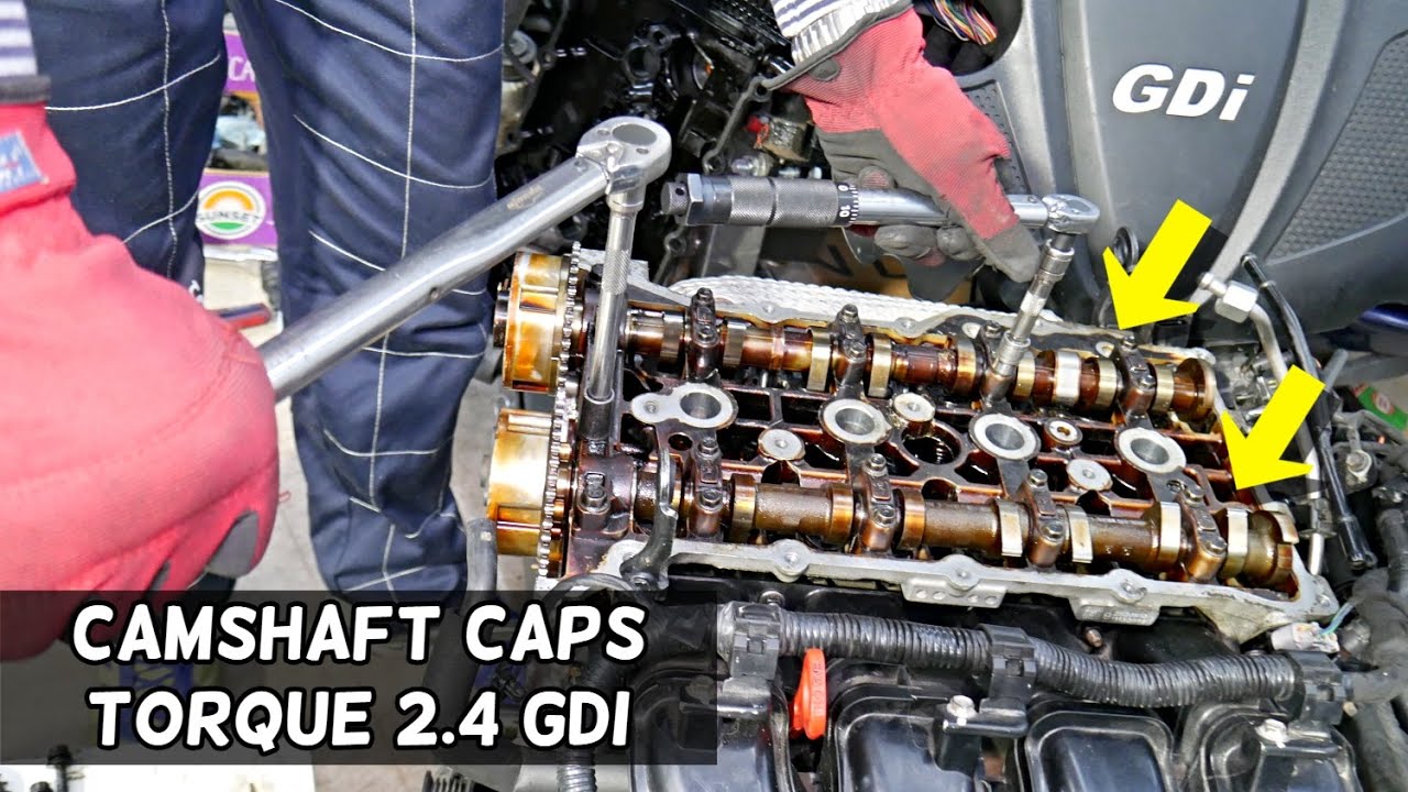 HYUNDAI KIA 2.4 GDI CAMSHAFT CAPS BEARING TORQUE SPECS AND BOLT SEQUENCE