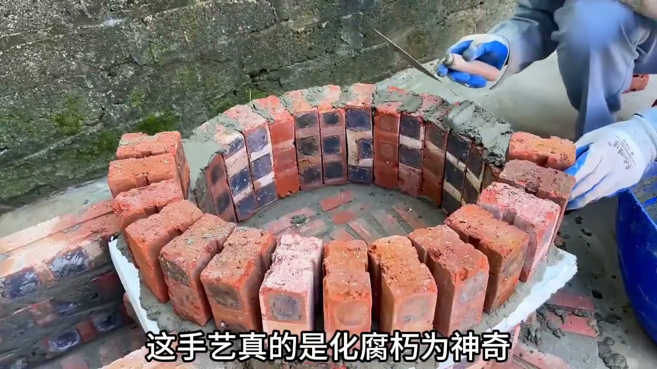 旧轮胎+废砖秒变户外灶！这波旧物改造也太会省了