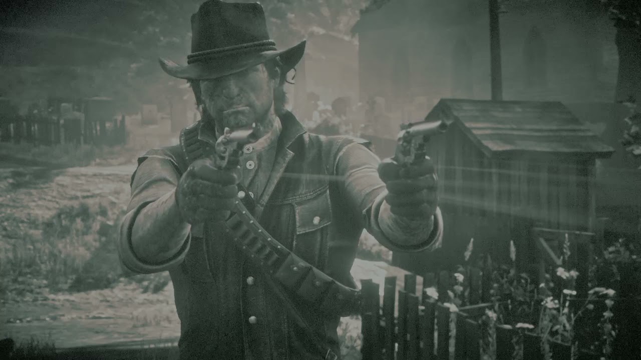 RDR2 - Dual Wield Schofield Revolver Rampage at Valentine + Escape