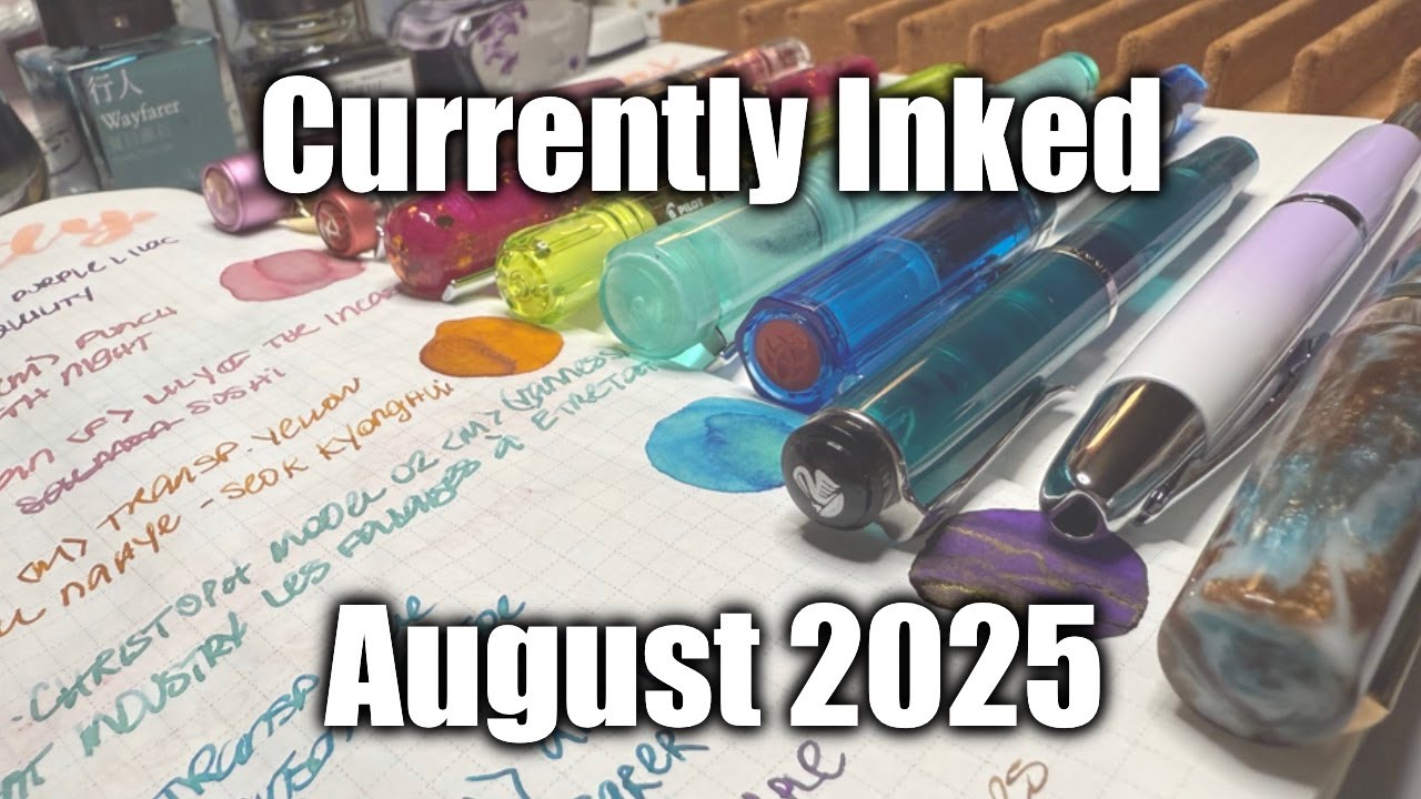 Which will be the favorites? August #currentlyinked fountain pens! 🌈