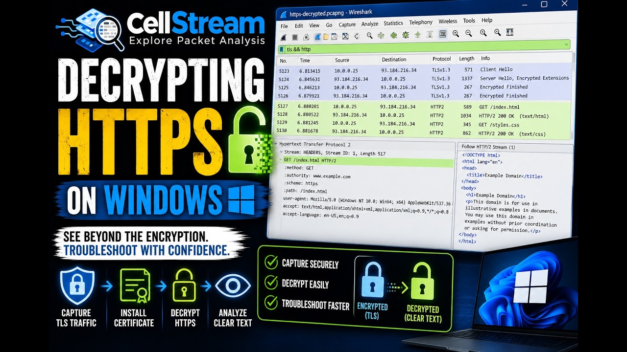Decrypting HTTPS on Windows in Wireshark