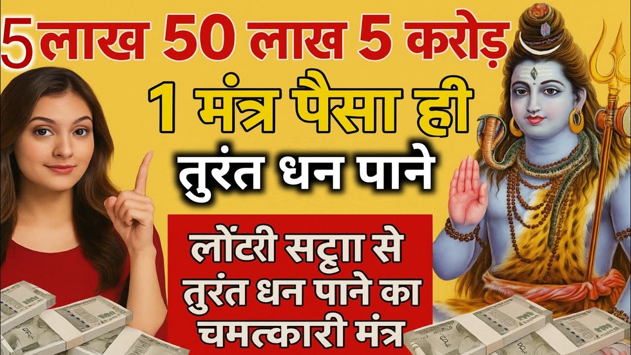 लॉटरी सट्टा से तुरंत धन पाने का चमत्कारी मंत्र | Quick Money Mantra That Works Fast | शिव मंत्र