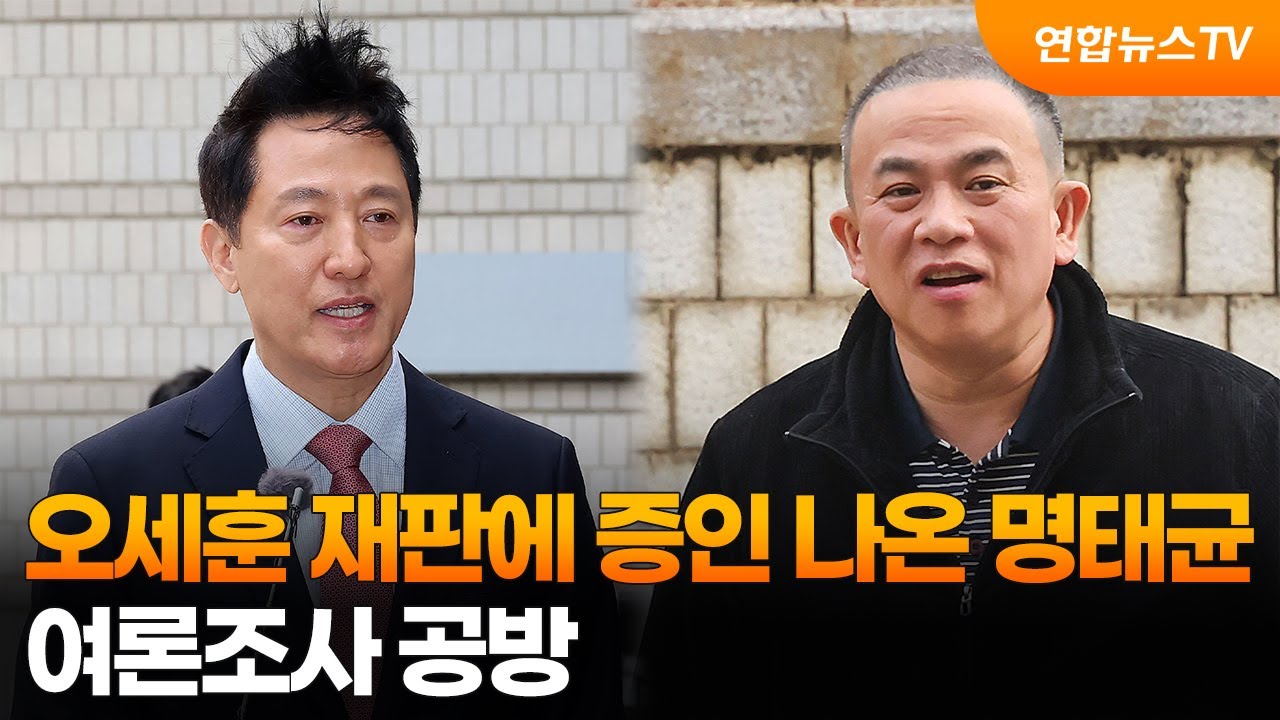 오세훈 재판에 증인 나온 명태균…여론조사 공방 / 연합뉴스TV (YonhapnewsTV)