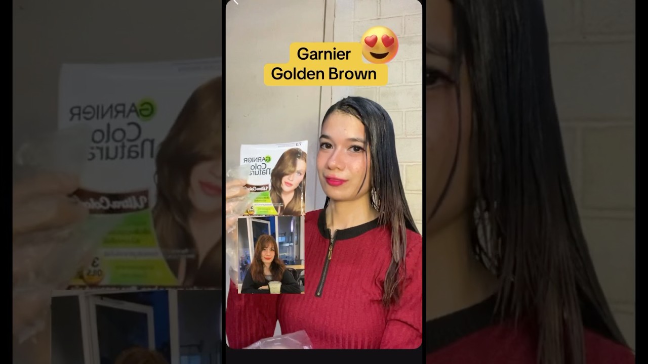 Garnier Golden Brown 7.3 Hair Dye Easy Application #haircolor #healthyhair