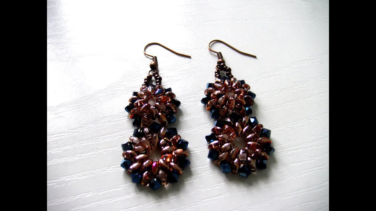 Beading DIY - Earrings using Superduo Beads