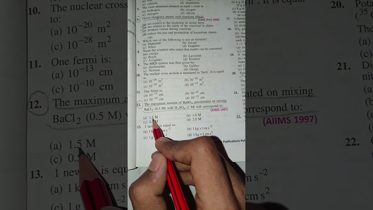 Some basic concepts of chemistry MCQs 