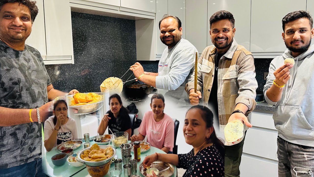Chole bhature ki party ki ! India wale bhaio ne milke banaya