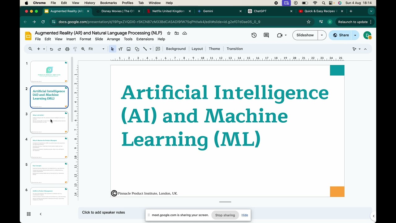 Machine Learning (ML) and Artificial Intelligence (AI)