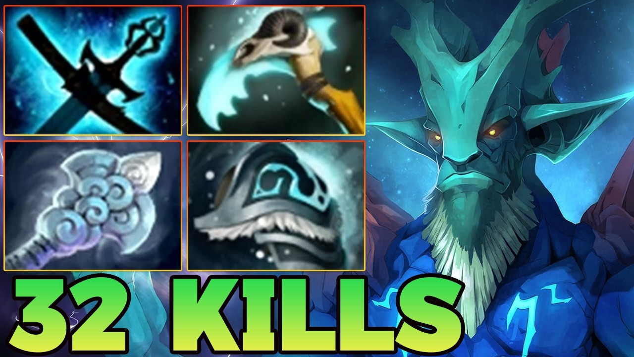 32 Kills Leshrac Dota 2 Mid Lane Pro Gameplay Carry Support Build Guide Offlane 7.40