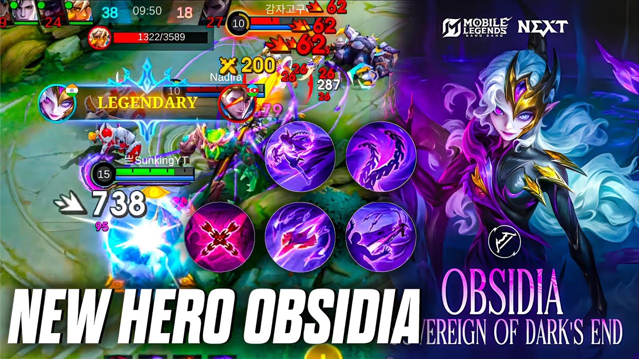 NEW HERO OBSIDIA Marksman full Gameplay | Mid-Late Game Bone Shard Beast! 🔥 | Mobile Legends #mlbb 