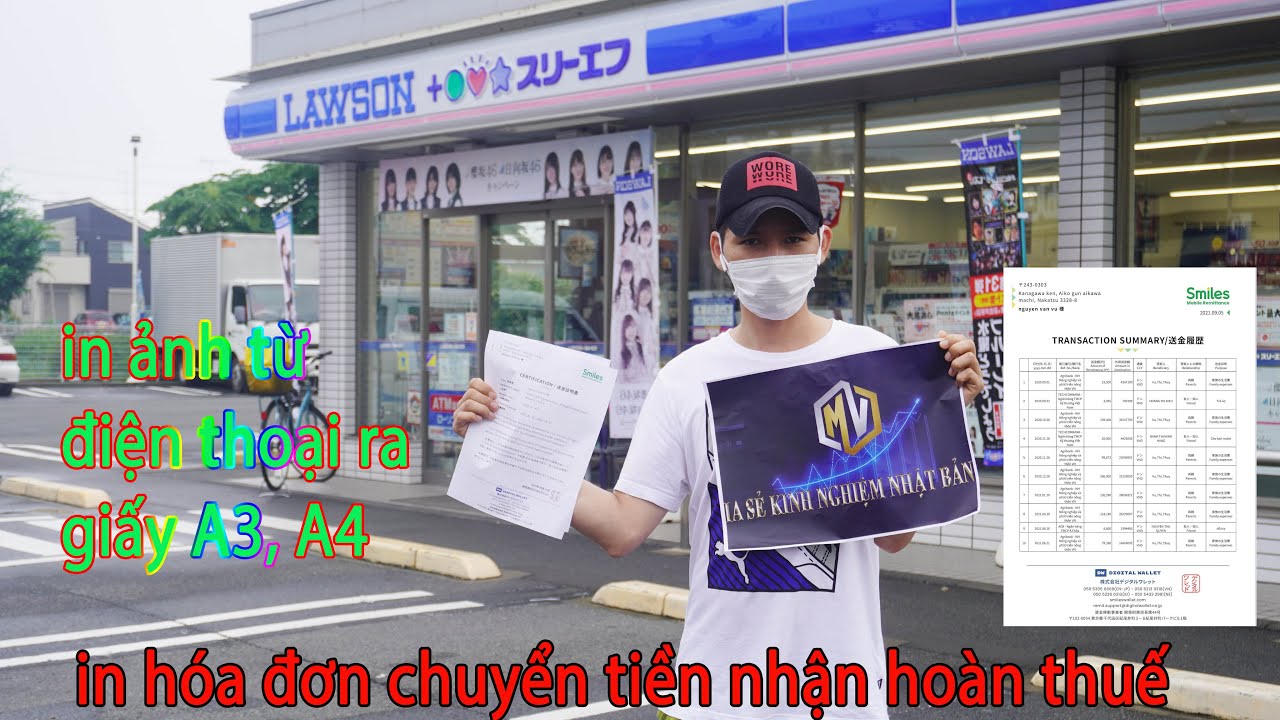 hướng dẫn IN ẤN ngoài combini LAWSON , in tài liệu , hóa đơn chuyển tiền , in ảnh