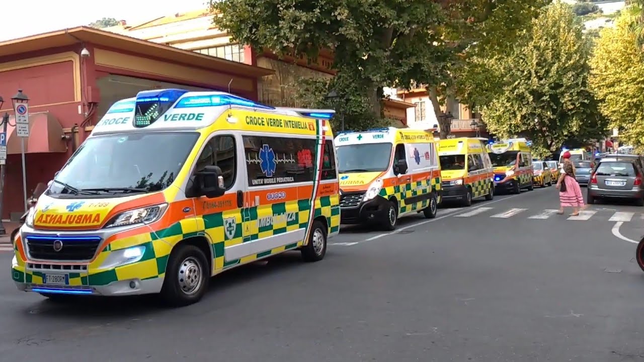 Corteo in sirena per inaugurazione ambulanze Croce Verde Intemelia