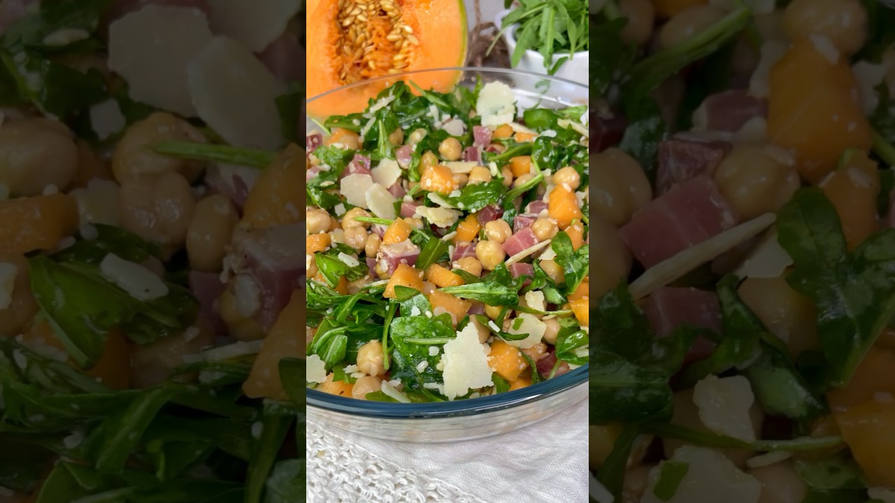 Prosciutto e melone renderanno questa insalata di ceci strepitosa! #ricetta #recipe #foodlover