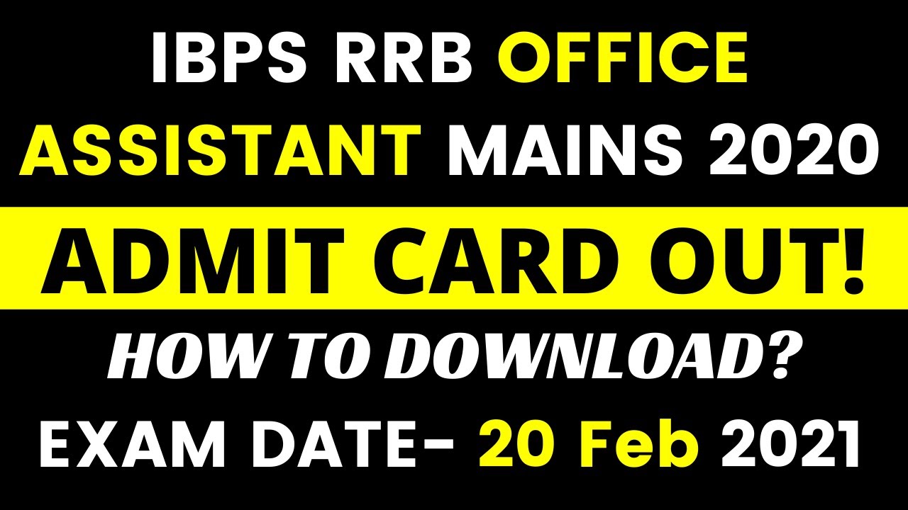 IBPS RRB Office Assistant Mains Admit Card 2021 Out | RRB Clerk