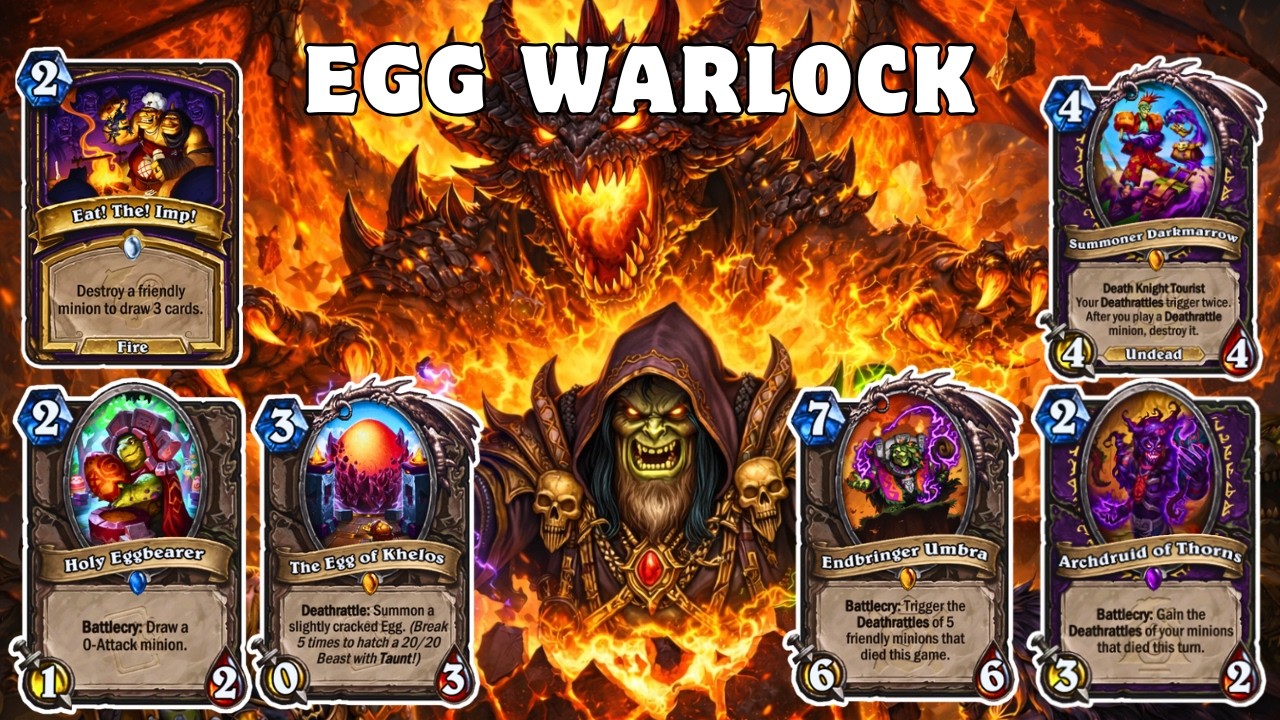 Full Board of 20/20s — Best Egg Warlock Deck to Climb Legend — Hearthstone Standard