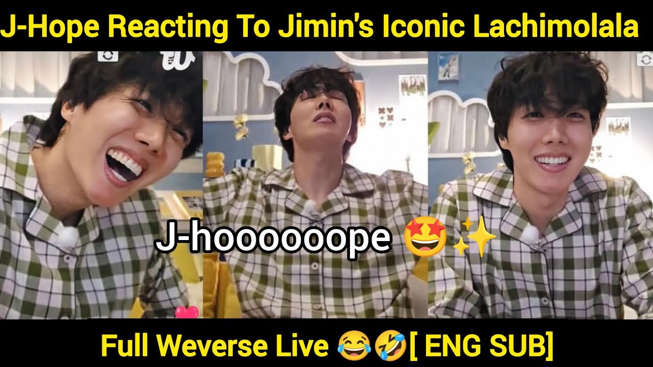 [ENG SUB] J-Hope Reacting To Jimin's Iconic Lachimolala in His Live 😂🤣 #jhope #jimin #fypviralシ #bts