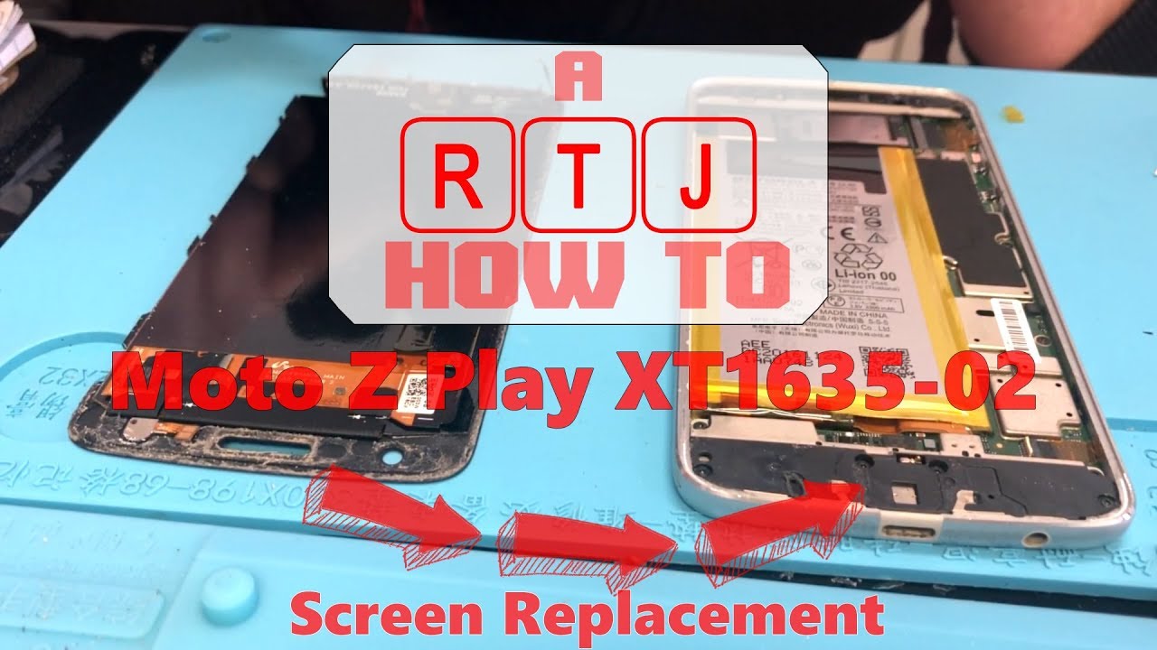 Z Play XT1635-02 Снятие и замена экрана - Как видео-руководство для Moto Z Play - Motorola XT1635