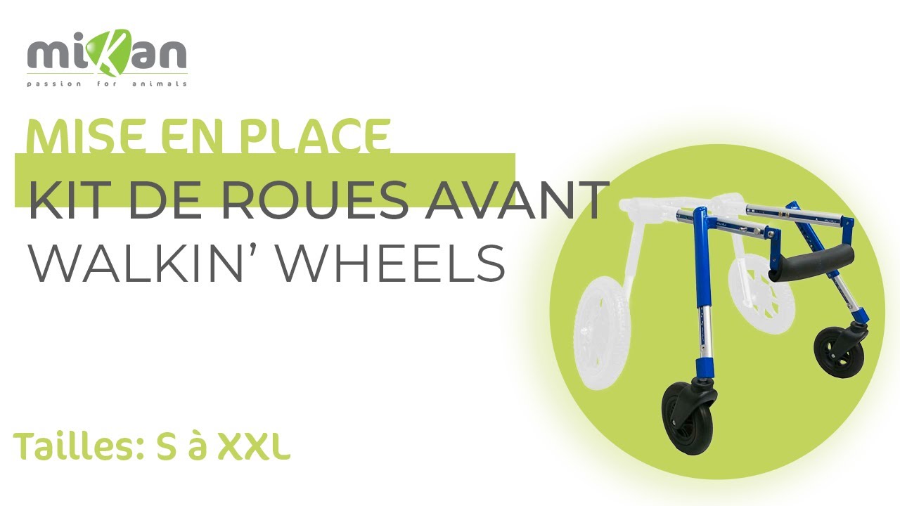 Adapter votre chariot arrière en fauteuil à mobilité complète pour chien avec les kits avant S à XXL